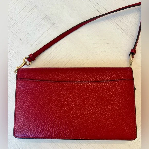 Coach Red Leather Crossbody - Picture 3 of 11